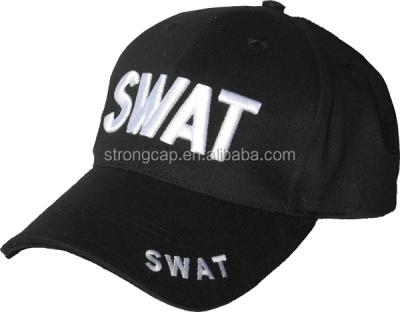 China 3D Embroidery SWAT Black Baseball Cap JOINT Sport Hat for sale