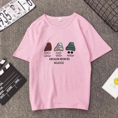 China New Viable Fashion Korean Round Neck T-shirt Women Wear Short Sleeve Loose Cartoon Character For Student Shorts Sleeved for sale