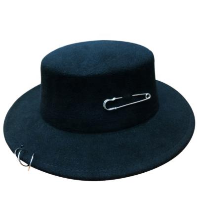 China High Quality Party 100% Wool Hats Winter Wool Felt Bucket Hat With Pin Customized Top Hats for sale