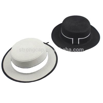 China 2021 High Quality Straw Hats Custom Striped Panama Lady Straw Hat Cap Covers Ladies Hat for sale