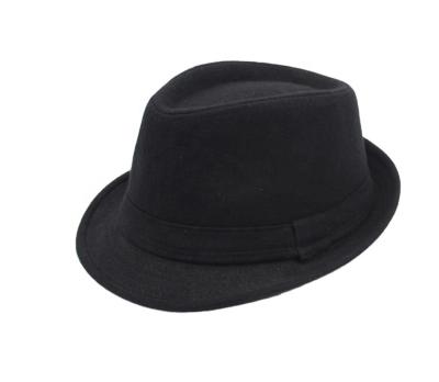 China Casual High Quality Wool Felt Wide Brim Cowboy Fedora Hats Fashion Hat Hot Selling Jazz Cap New Design Jazz Cap for sale