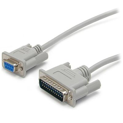 China 10-Feet Printer / Mac Cross Wired DB9 To DB25 Serial Dummy Modem Cable for sale