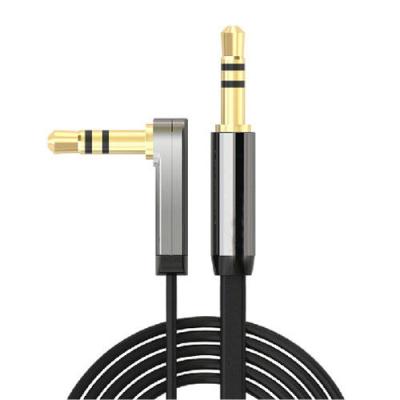 China AUX cable. 6ft High End Right Angle Stereo Audio Phone Earphone 3.5mm M/M Dish for sale