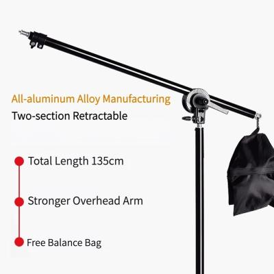 China PORTABLE Photography Accessories Volveshots Aluminum Lightweight Stand with Aerial Arm Extender Bar for Boom Mount for sale