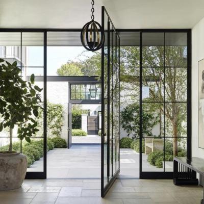 China Modern Front Pivot Door Entry Door Modern European Style Exterior Aluminum for sale