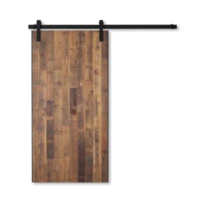 China sound insulation antique style interior wooden sliding barn door for residential for sale