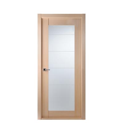 China Modern Internal High Quality MDF Interior Composite Indoor Door With Hinge And Glass for sale