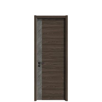 China Modern Superior Fireproof Soundproof Interior Silent Plywood Water Supplier PVC Timber Interior Door for sale