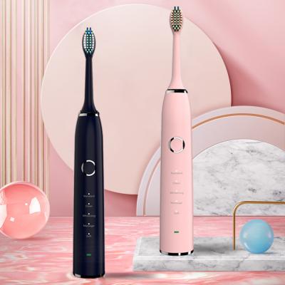 China Food Grade Dupont Nylon Stiffeners 100 Days Battery Life IPX8 Mini Sonic Electric Toothbrush Quiet Waterproof 5 Sonic Adult Modes for sale