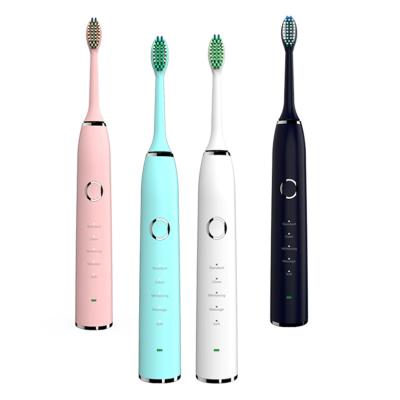 China Food Grade Dupont Nylon Stiffens 100 Days Battery Life IPX8 Waterproof Sonic Adult Electric Toothbrush 5 Quiet Modes for sale