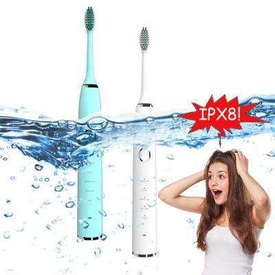 China Food Grade Dupont Nylon Stiffens Speed ​​5 100 Days Battery Life IPX8 Smart Quiet Waterproof Sonic Electric Toothbrush Ultra Soft for sale