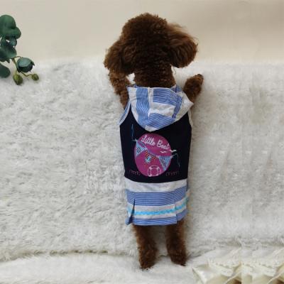 China Sustainable Pet Clothes Pet Clothing Navy Style For Spring&Summer Dog Dress for sale