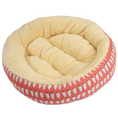 China Hondenmand Fluffy Soothing Pet Bed Plush Donut Mechanical Wash Dog Bed Long Around Orthopedic Kennel Cat Puppy Sofa Bed House Sofa Sleeping Bag for sale