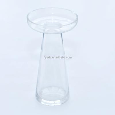 China Home/Restaurant/Hotel/Bar Wholesale Handmade Shiny Clear Glass Vase Shapes And Names For Wedding Decoration for sale