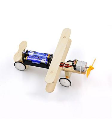 China Educational DIY Science Toys Science Experiment Materials Wooden Monoplane And Engineering Educational Toys Science for sale