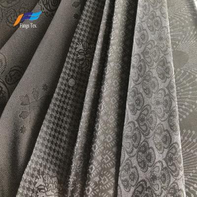 China Hot Sale Anti-Static Rayon Polyester Jacquard Fabric Formal Black With Abaya for sale