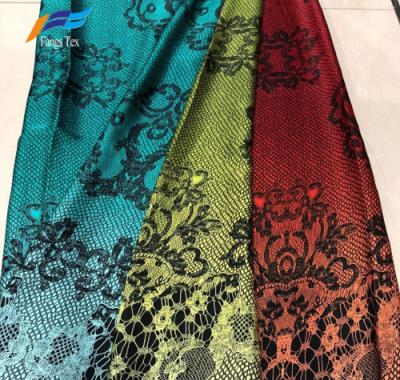 China Anti-Static Hot Selling 100% Polyester Satin Printed Fabric With Formal Black for sale