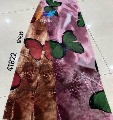 China Hot Sale 100%Polyester Anti-Static Animal Pattern Chiffon Stock Fabric For Dress for sale