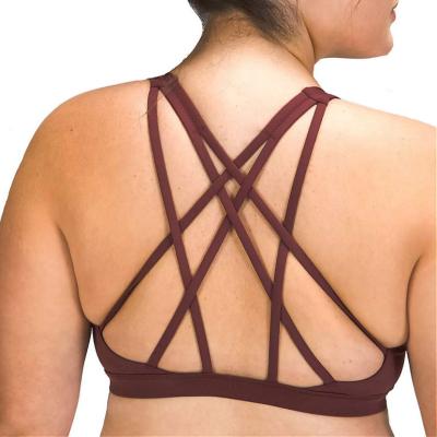 China Plus Size XS-4XL Breathable Wholesale Hot Sale Women Gym Fitness Wear Magic Yoga Bra Latest Adjustable Straps Hug Back Sports Bra TopHot for sale