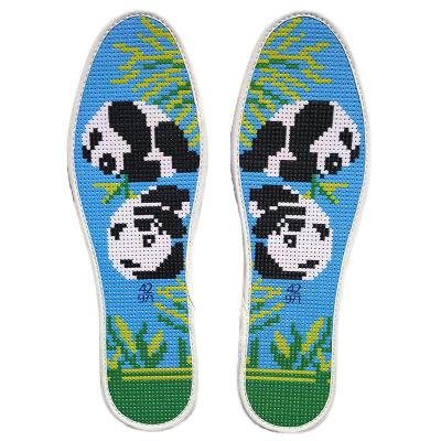 China Environmental Customizable pinhole cross-stitched insoles handcraft Sweat-absorbing, breathable and odor-proof for sale