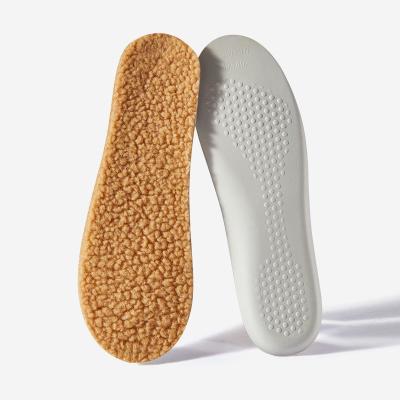 China Soft Comfortable PU latex warm insoles 5mm thickness Comfortable, breathable, odor-proof and shock-absorbing winter warm insoles for sale