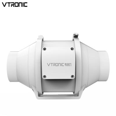 China Vtronic Hotels Circular Duct Fan 150 cfm Hydroponic Inline Booster Fan Integrated System Fan for sale