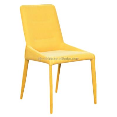 China AFFORDABLE New Design Stylish Yellow Backrest Dining Cafe Chair for sale