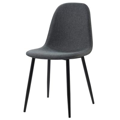 China AFFORDABLE wholesale china cheap fabric dining chair with black steel leg for sale