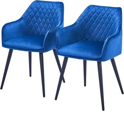 China AFFORDABLE Upholstered Accent Chairs Home Restaurant Velvet Dining Chairs With Armrest Backrest for sale