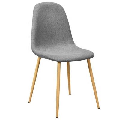 China AFFORDABLE Modern Simple Design Fabric Armless Side Dining Chair With Metal Leg for sale