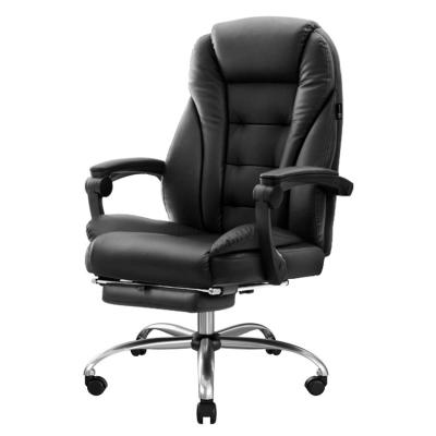 China (Height)Executive Office Adjustable Ergonomic Leather PU Swivel Desk Recline Computer Chair With Footrest for sale