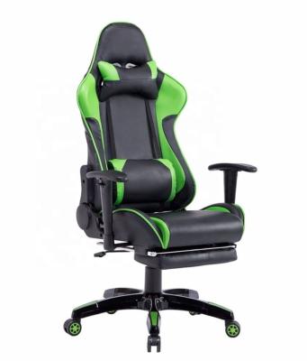 China Executive PU Lumbar Support Chair High Back Leather Reclining Executive Racing Gaming Chair With Footrest for sale