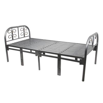 China Simple Single Bed Folding Metal Bed Frame for sale