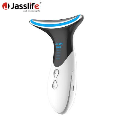 China Wrinkle Remover Jasslife Neck Face Beauty Lifting And Firming Machine Care Neck Care Mode Red Light Hot And Cold LCD Use In Home for sale