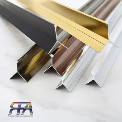 China Factory Supply 18mm Porcelain Tile Edge Trim Aluminum Square Metal Square Edge Trim Modern Aluminum Profile For Decoration for sale