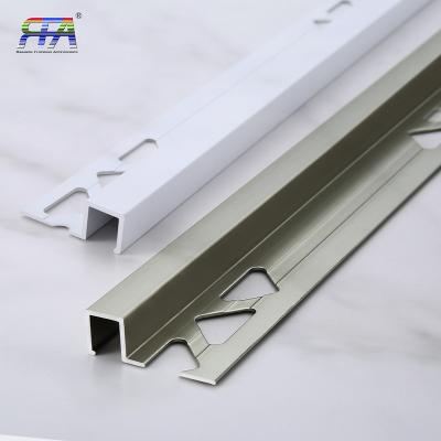 China Modern Kits For Floor Interior Decoration Lsquare Shape Aluminum Corners Sizes Tile Edge Trim Tile Corner Trim for sale