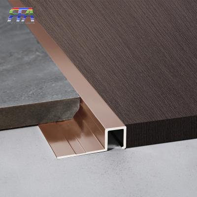 China Modern High Quality Metal Aluminum Trim Tile Leveling Tile Wholesale Brass Strip Edge System Clips Floor Aluminum Alloy for sale