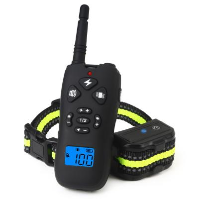 China Outdoor Remote Control Dog Training Collars Rechargeable Dog Bark Training Collar for sale