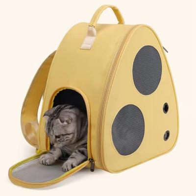 China Luxury Pet Carrier Bag Travel Airline Approved Dog Cat Travel Backpack With Window for sale