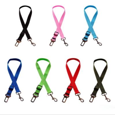 China Adjustable Nylon Pet Seat Belt Leash Small Medium Dog Car Harness Seat Belt for sale