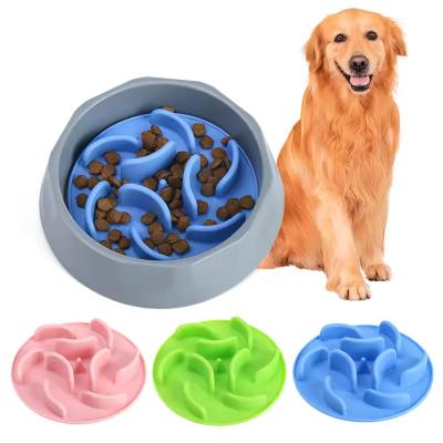 China Foldable Silicone Pet Food And Water Bowl Collapsible Travel Slow Feeder Dog Bowl for sale