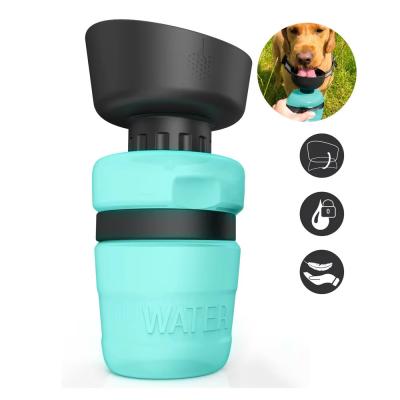 China Portable Squeeze Type Pet Bowls Going Out 500ml Cat Dog Water Drinking Bottle for sale