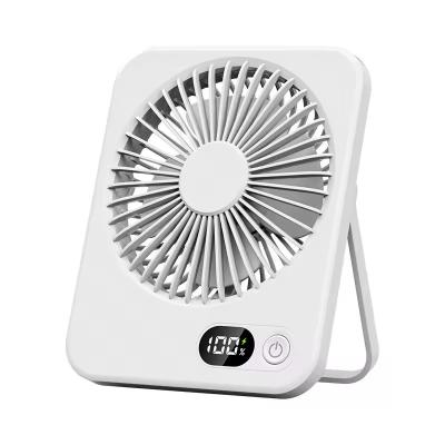 China USB Hanging Portable Fan Desk Fan Air Cooling Mini Table Fan With Digital Display for sale