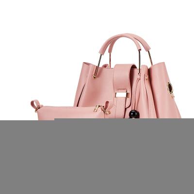 China Large Capacity Female Three-piece Bucket Fashion Lady New Lady Handbag Shoulder Mother Bag for sale