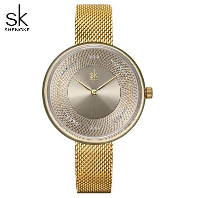 China New Luxury Shengke Women's Watches Crystal Decoration Water Resistant Elegant Japanese 38 Mm Big Dial Quartz Ladies Watch Gift for sale