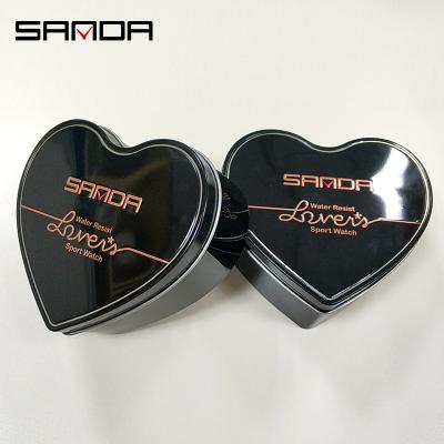 China SANDA Brand Watches Metal Box Lovers Wristwatches Show Stand Organizer Metal Box Case Gift Packaging for sale