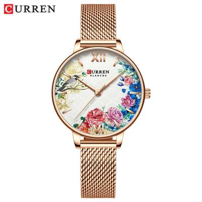 China CURREN Black 9059 Water Resistant Women Watches Stainless Steel Mesh Quartz Wristwatch Female Casual Charm Watch Ladies relogio feminino for sale