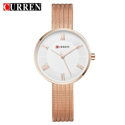 China CURREN 9020 Water Resistant Women Fashion Stylish Quartz Mesh Band Watch Strap Luxury Wrist Watch for sale