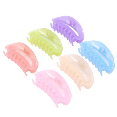 China Fashion Moon Color Big 10cm Plastic Hair Grab Bath Clip. for sale