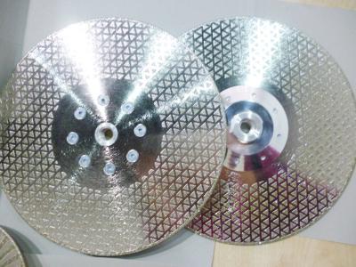 China 230mm Granite Electroplated Diamond Blade With Flange Construction Tool Parts for sale